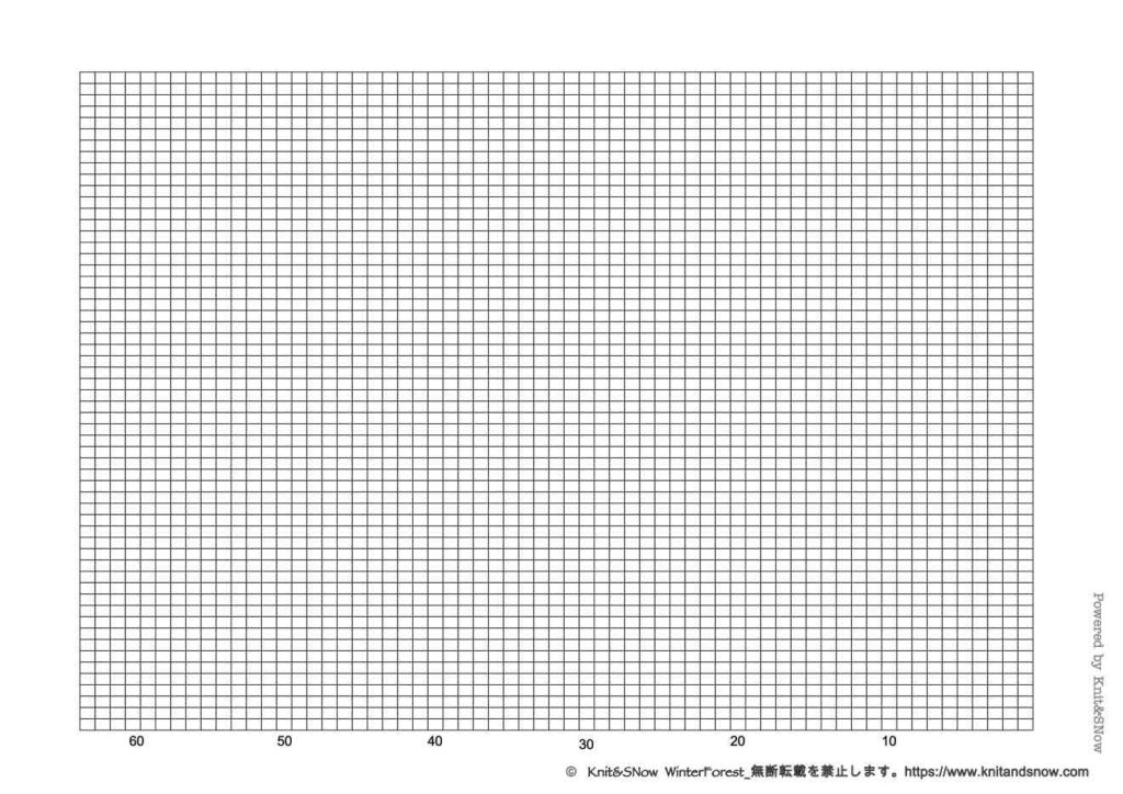 手書き用方眼紙 Knit Snow Winterforest